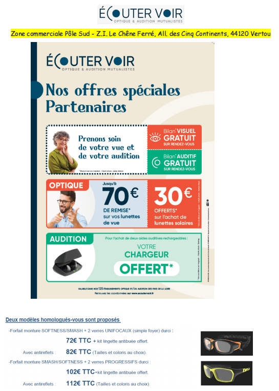 OFFRE PARTENAIRE LUNETTES DE SPORT